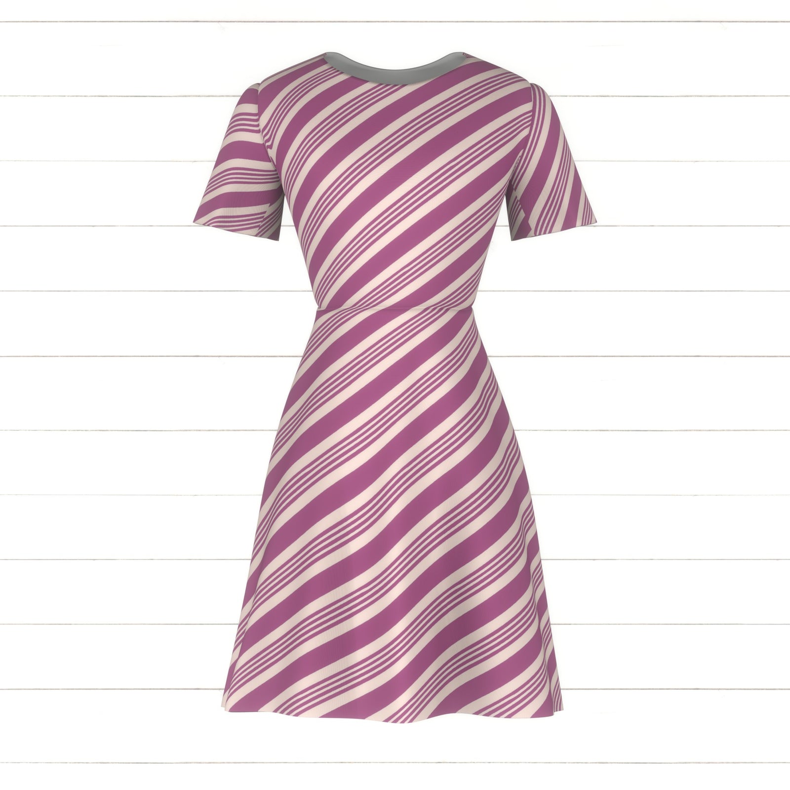 Sugar Plum Candy Cane Stripe Plum Fabric, Raspberry Creek Fabrics, watermarked