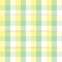 green gingham check Fabric, Raspberry Creek Fabrics