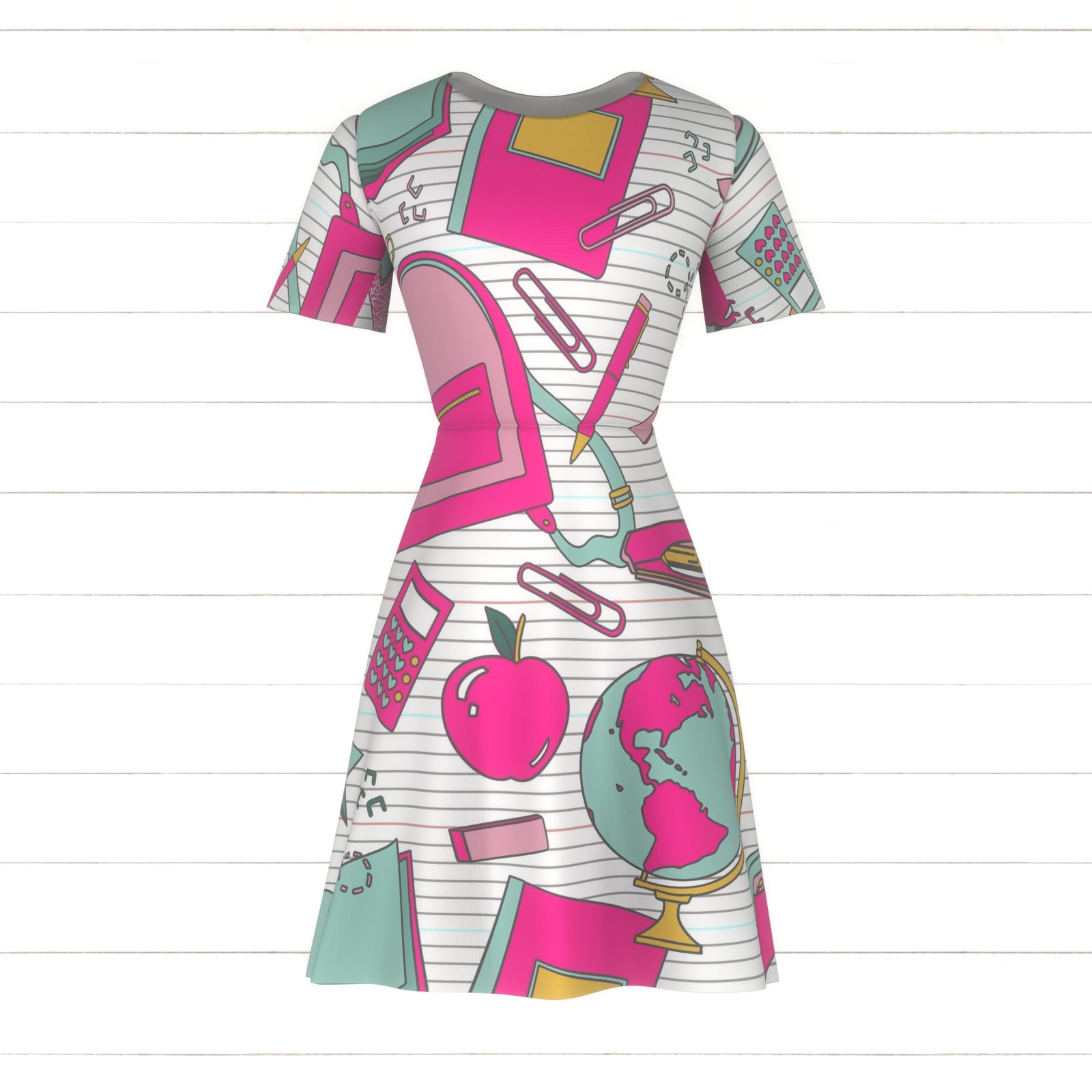 School Supplies Fabric, Raspberry Creek Fabrics, watermarked