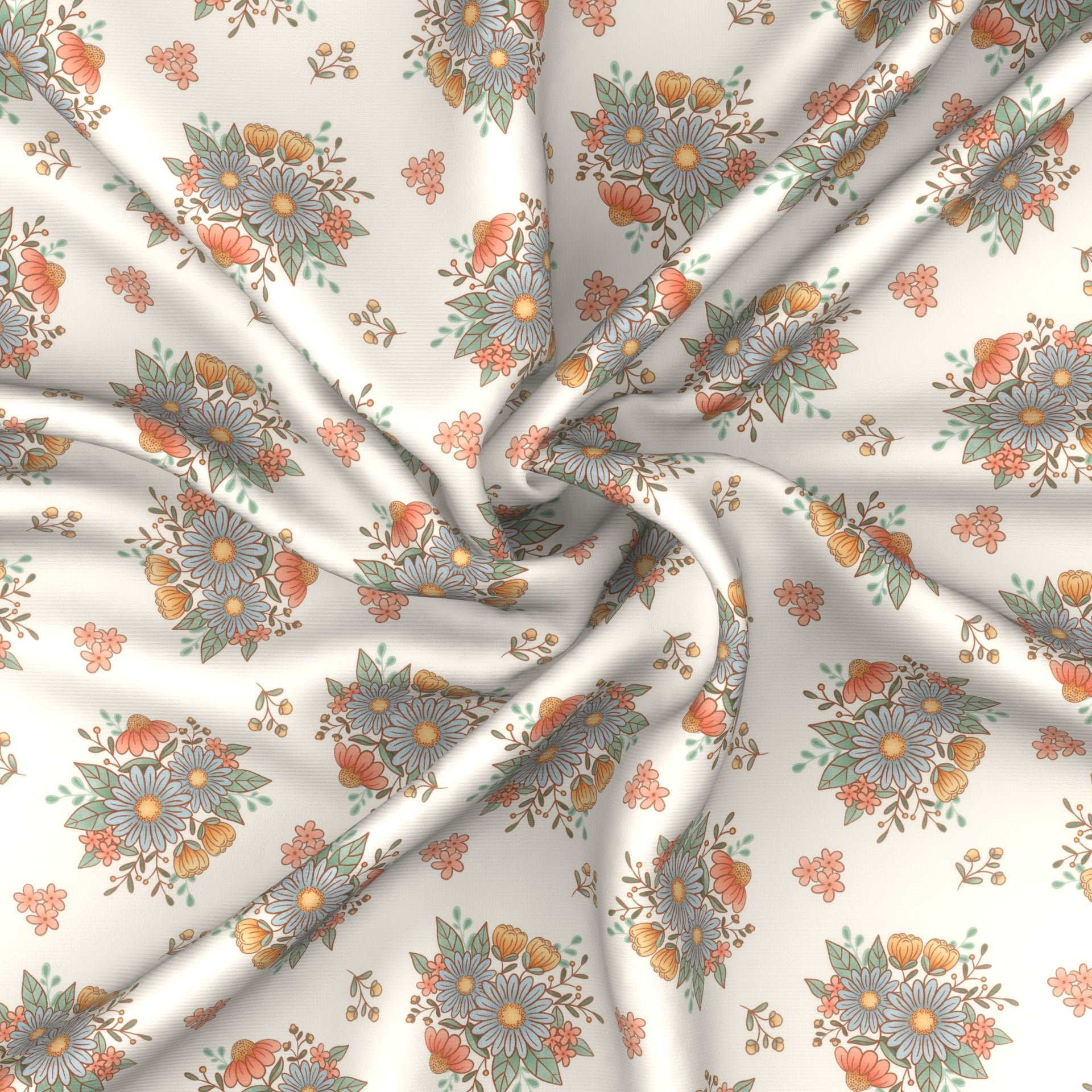 Cottontail Bouquet Fabric, Raspberry Creek Fabrics