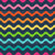 Candy Rainbow Wavy Stripes on Navy Birthday Party Time Coordinate Image