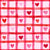 Pink and Red Watercolor Checks with Hearts (Hugs and Kisses Valentines Collection) Image