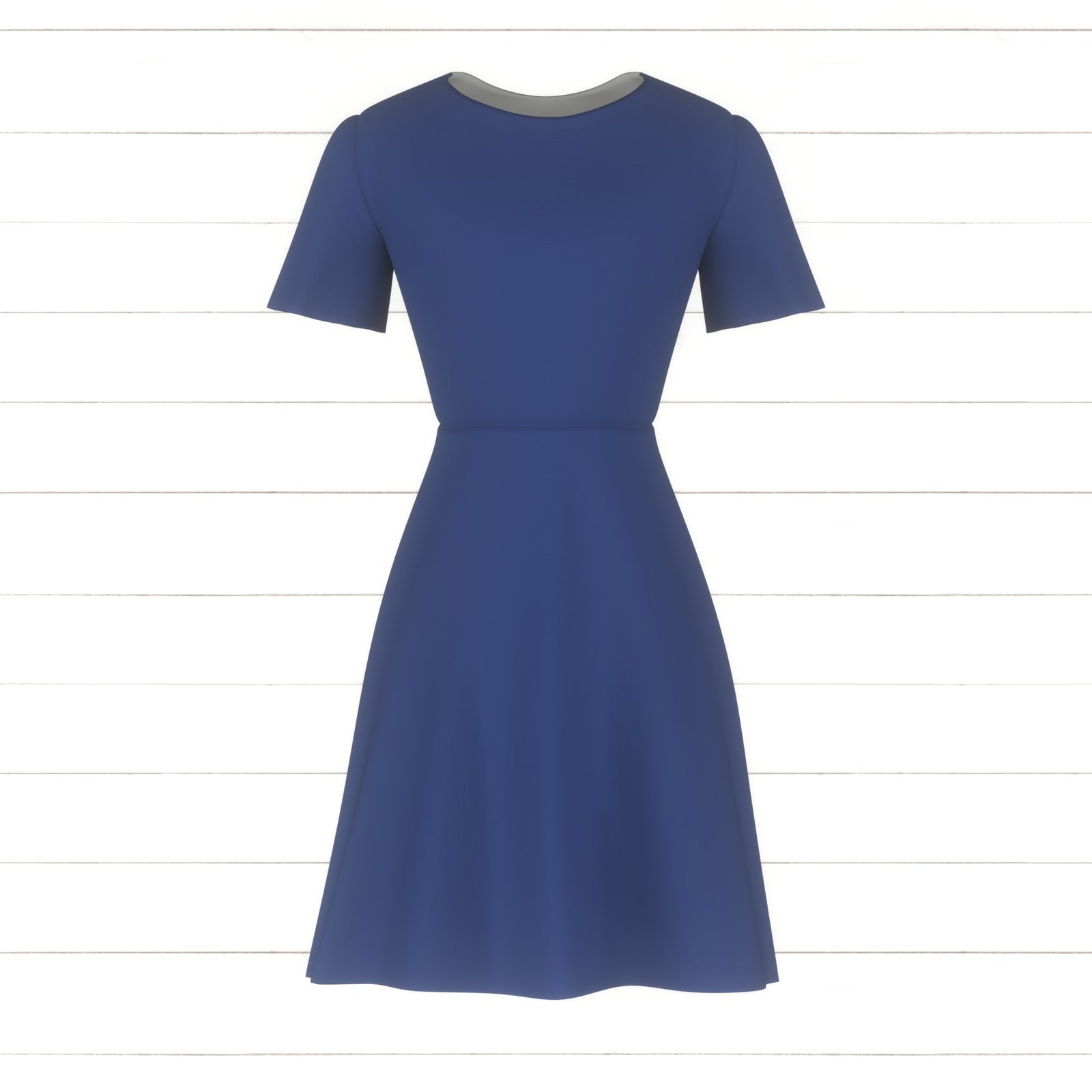 Blue Gingham Coordinate Solid Colour 2