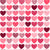 Pink red white dotted Valentine hearts Image