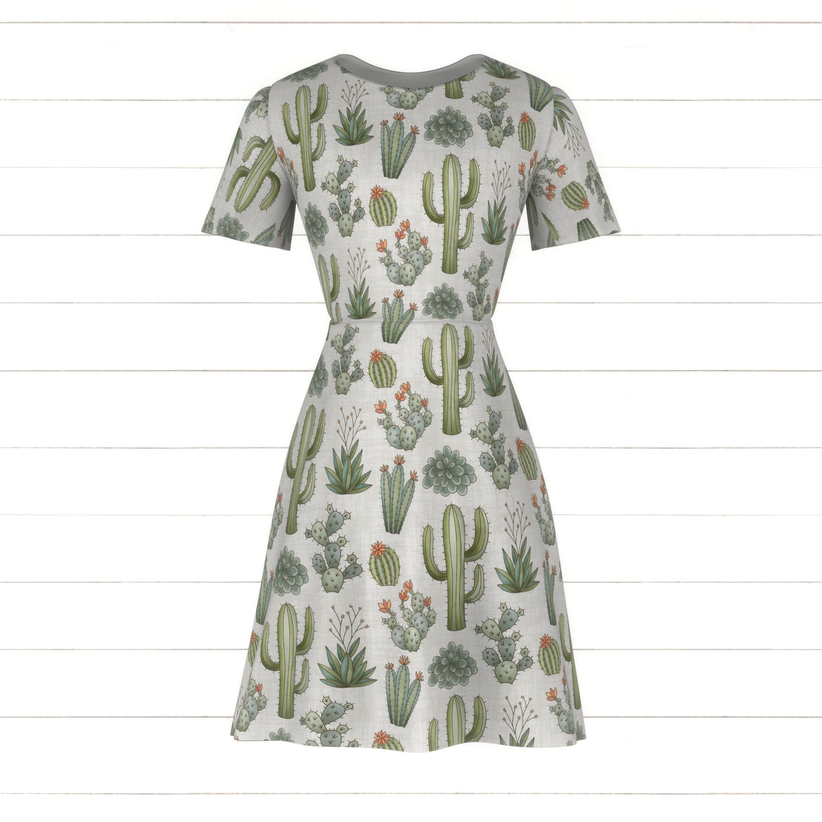 Mesa Cactus White Fabric, Raspberry Creek Fabrics, watermarked
