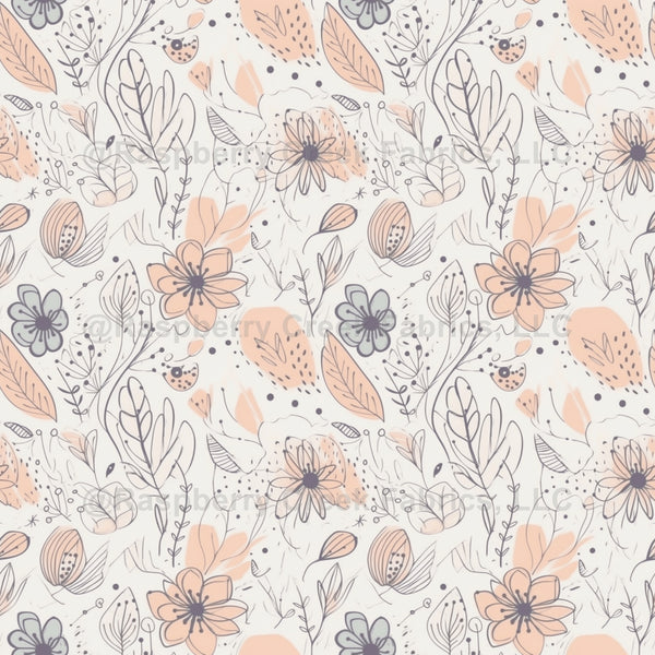 Boho Simple Romantic Fabric Pattern, Boho Romantic Fabric, Boho Faric ...