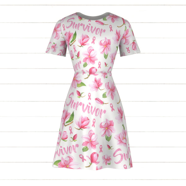 Survivor Pink Ribbons and Flowers Breast Cancer Awareness - Raspberry ...
