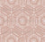 boho hex tile simple hand drawn rustic floral motif on COPPER PINK Image