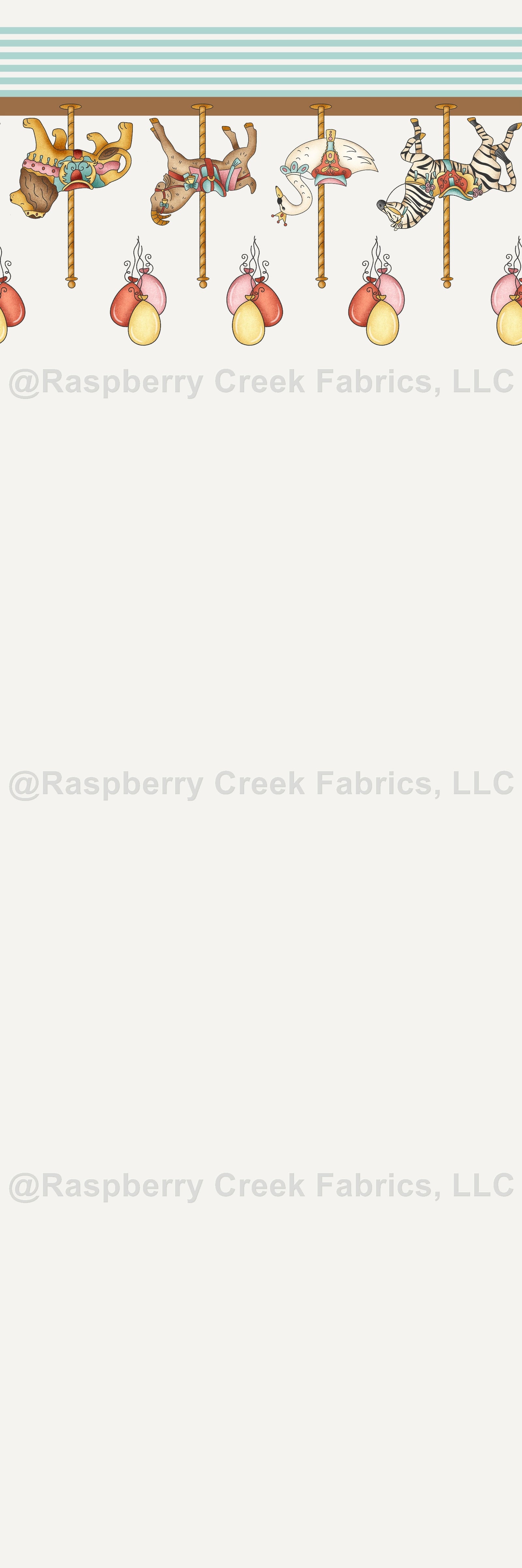 Carousel Single Border Fabric, Raspberry Creek Fabrics, watermarked
