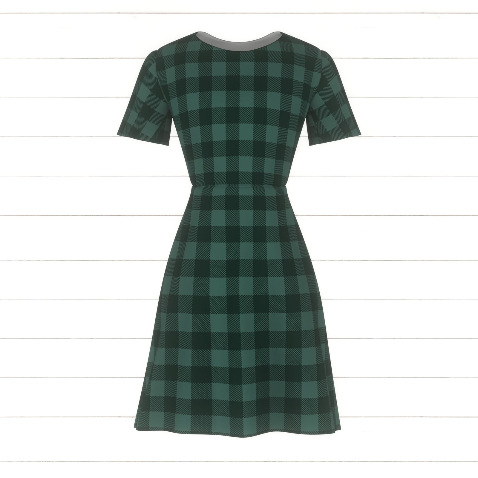 Merry Little Buffalo Check- Emerald Fabric, Raspberry Creek Fabrics, watermarked