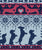 Fair Isle Knitting Doxie Love // navy blue background white and red dachshunds dogs bones paws and hearts Image