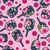 Pickleball Paddles and Balls Navy and Pink Floral Image