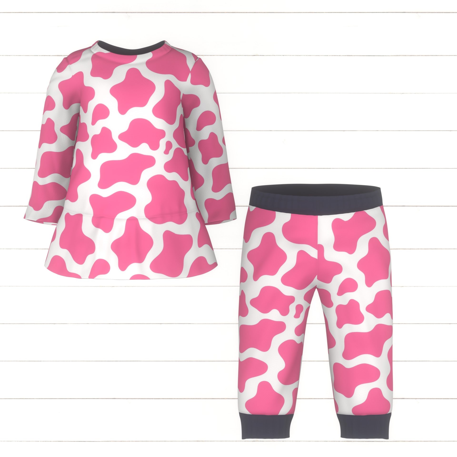 Hot Pink Cow Pattern Leggings - Free Shipping - Projects817