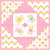 Flutterby Garden Pink 12 inch block Image
