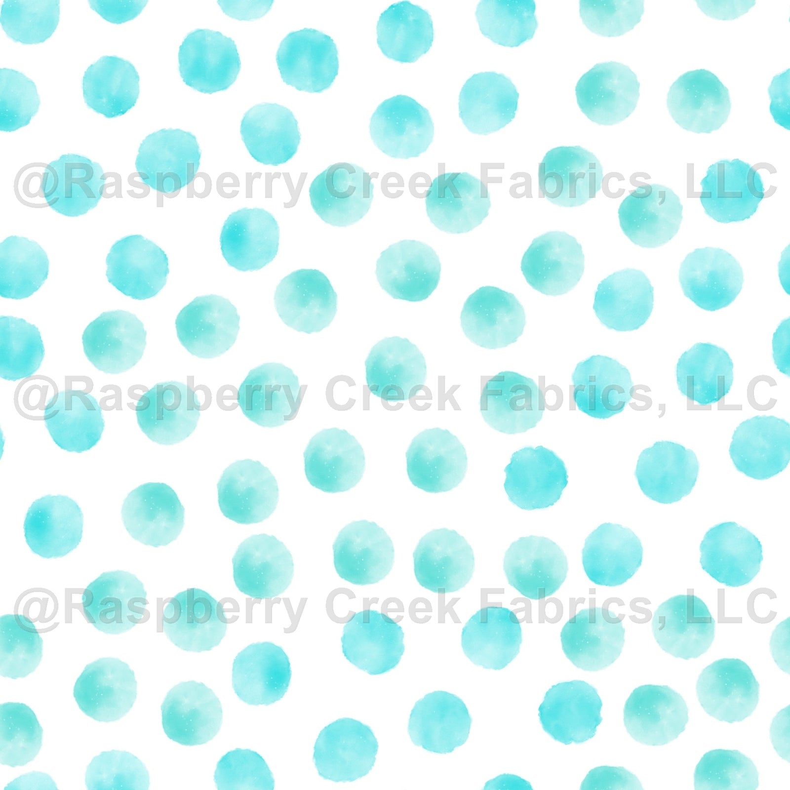 Aqua Watercolor Polka Dot