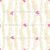 Sweet, simple pink leaves cascading over beige textured stripes - Carefree Days Collection Image