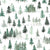 Tonal Hunter Green and Grey Watercolor Pine Tree Print Fabric, Great Outdoors by Brittney Laidlaw Image
