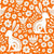 Folk White Easter Bunnies on Carrot Orange Image