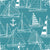 Sailboats by MirabellePrint / White on teal Image