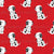 Dalmation Dogs on Red Crosshatch Image