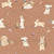 Vintage Bunnies in Rust - Vintage Embrace Collection - Bunnies Wallpaper Image