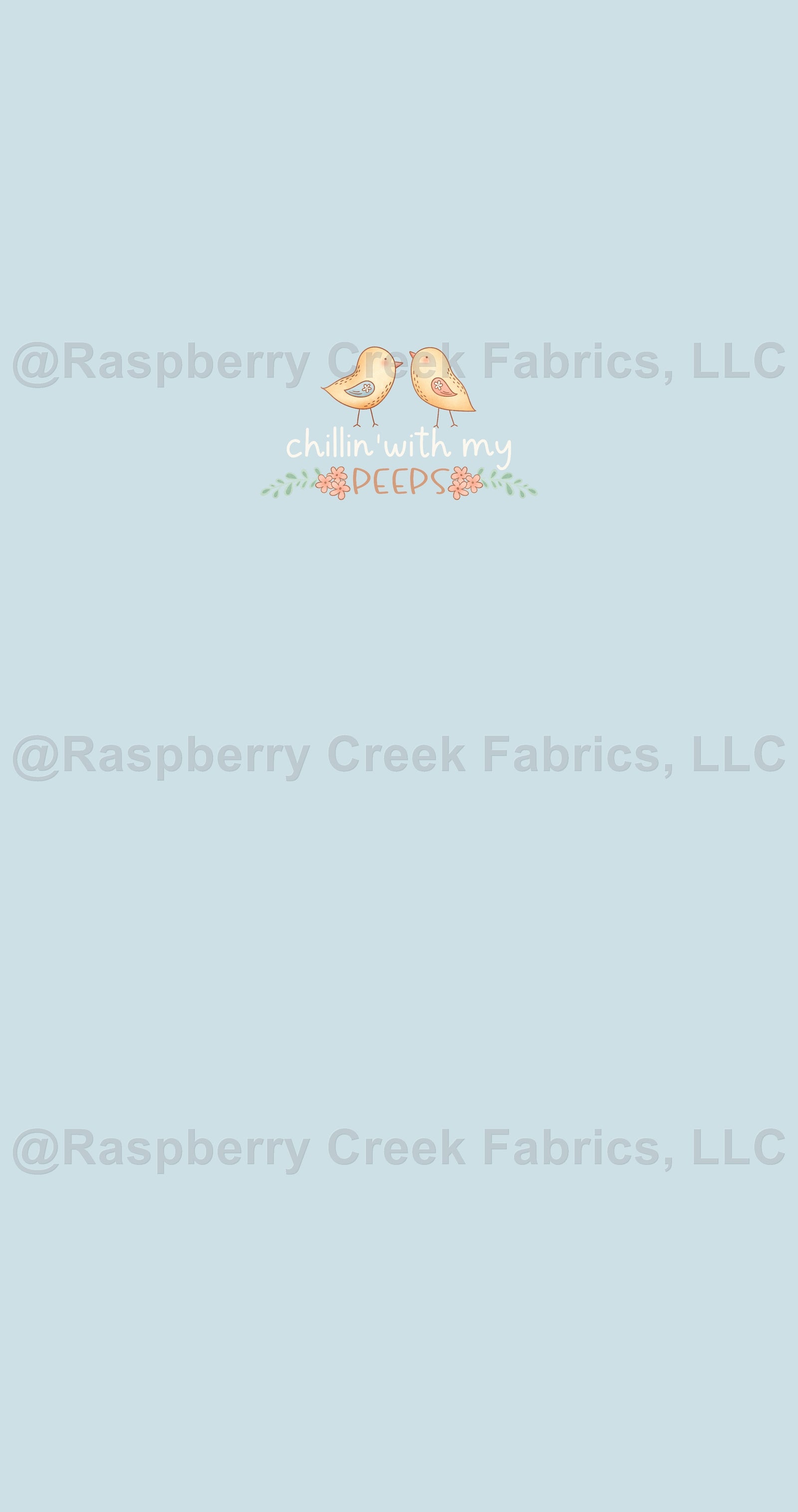 Cottontail Panel- Peeps Fabric, Raspberry Creek Fabrics, watermarked