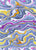 Rainbow gemstone slice // gold purple and ultra violet Image