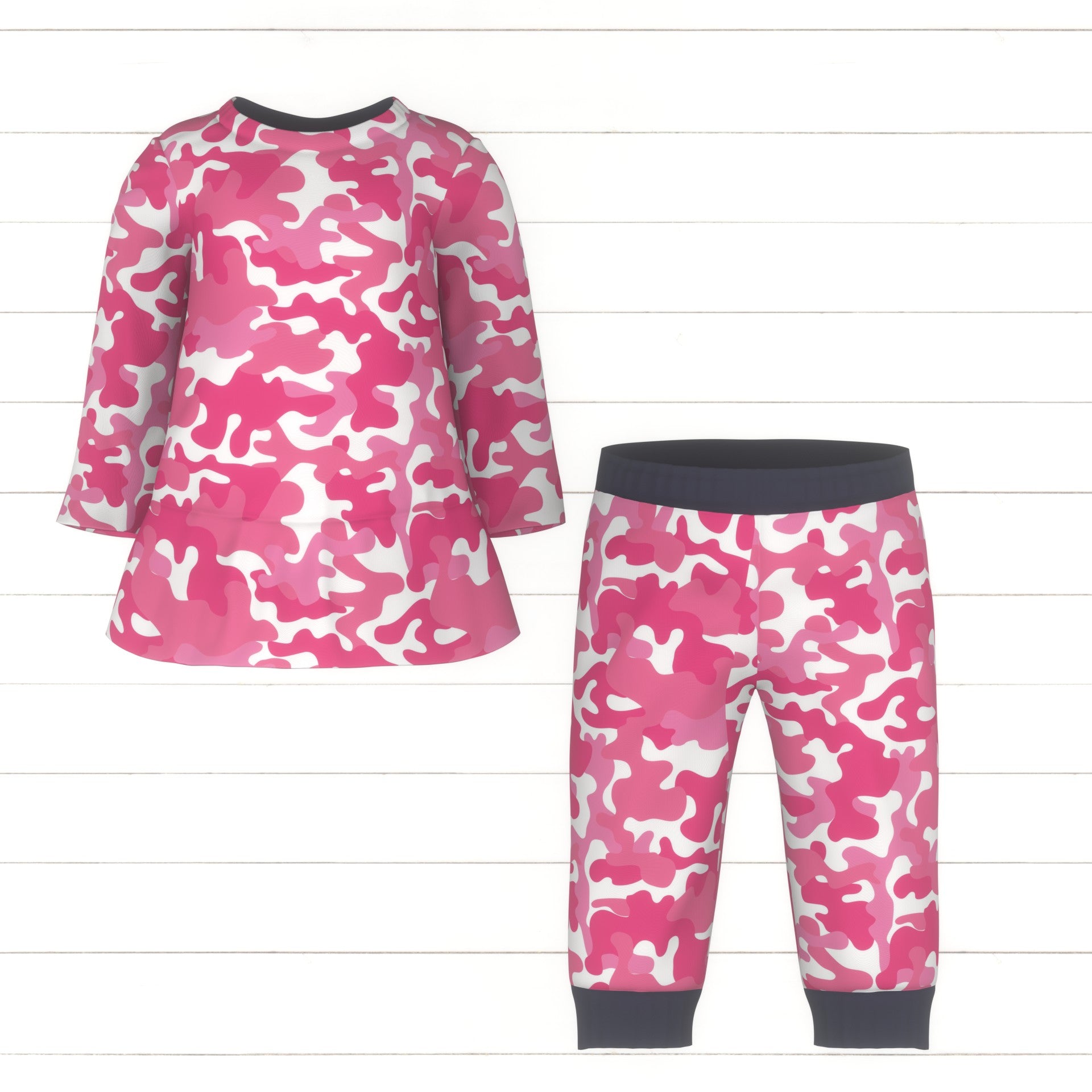 Hot Pink Camouflage Quilter's Cotton Print