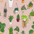 Seamless pattern of Funny and cute houseplants with their assorted pots - House plants collection Image