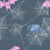 Cute Spider and Bat on grey repeat pattern, halloween fabric Image