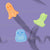 Funny Ghosts on lilac, children's pattern repeat Image