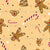 Christmas cookies, candy canes and gingerbread men on a vanilla background with red and black polka dots and snowflakes. Image