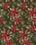 Olive Green Red Burgundy and Sage Poinsettia Floral Print Print Fabric, Home for Christmas by Krystal Winn Design Image