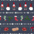 Linear design with Santa Claus, Christmas stockings, holly and gifts. Image