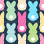 Pastel Easter Bunny Butts on Navy Image