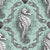 Seahorse Damask in Sea Foam Aqua Vintage Victorian Steampunk Retro Image