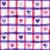 Pink and Purple Watercolor Checks with Hearts (Hugs and Kisses Valentines Collection) Image