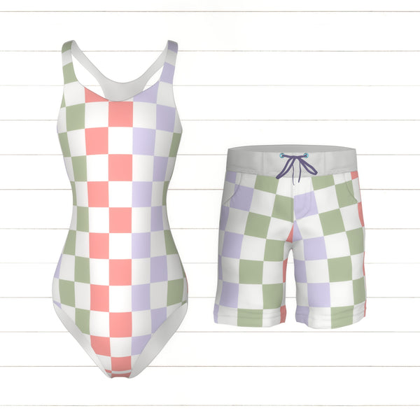 Checkers - Tea Party - Raspberry Creek Fabrics