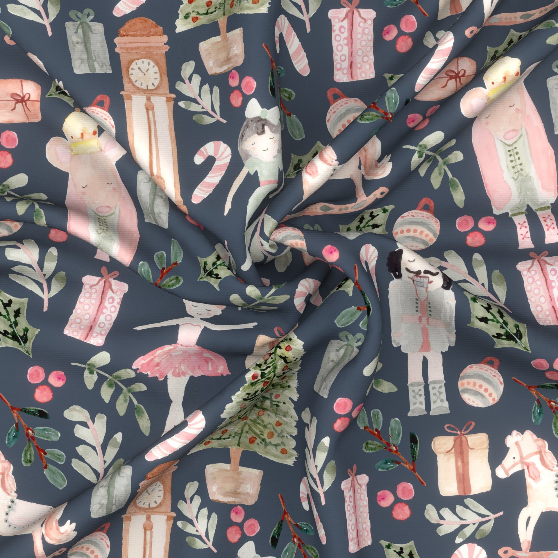 The Nutcracker Christmas Collection | Dusky Blue Fabric, Raspberry Creek Fabrics