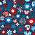 Patriotic Stars Fireworks Flowers and Hearts on Navy Image