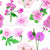 Small pink Flowers on white, small, 5-inch repeat Image