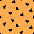 Black Triangles on Orange Cave Man Print Image