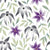 Harvest Floral - Purple and Black Flowers with Green Leaves Image