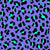 80s Retro Leopard Neon Mint Green  & Purple Image