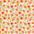 Fall Floral Scatter -  Peach, Orange, yellow and Green on White Image