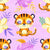 Tiger Meditating Lavender Image