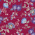 Raspberyy Red and Blue Folksy Floral Image