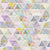 Watercolor triangles purple and lime Image