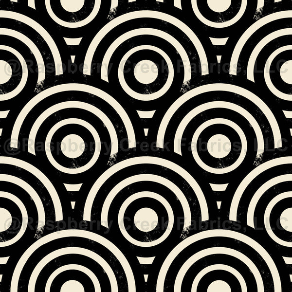 Monochrome targets, circles, black and white, striking, modern, contem ...