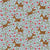 Festive reindeers (on frosty blue - part of the festive friends collection) - Christmas reindeer design with flowers Image